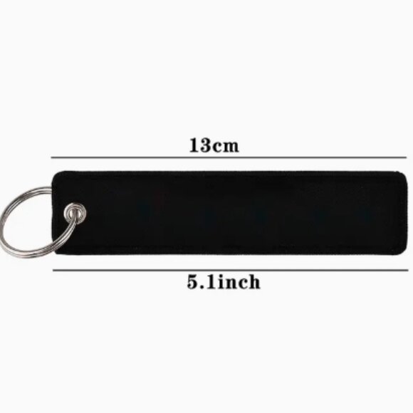 Cute Anime Girl Embroidery Keychain, pink kawaii Key Fobs Anime Key Tag - Picture 3 of 3